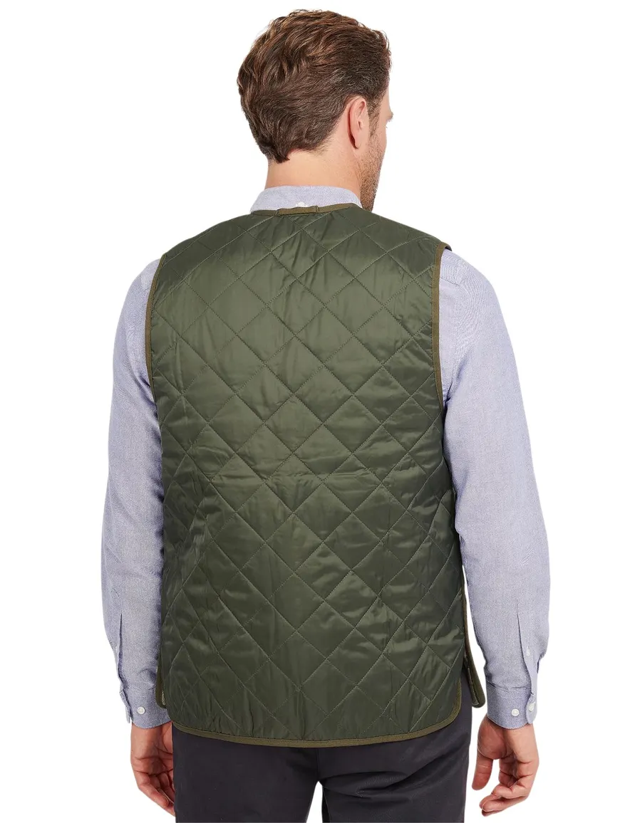 Barbour bodywarmer groen effen rits