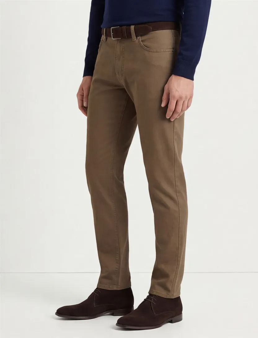 Brax jeans bruin effen katoen Chuck
