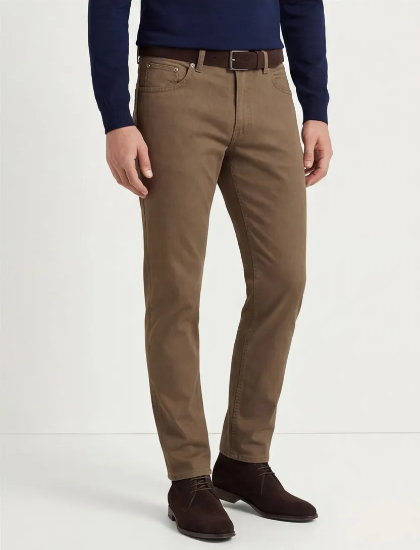 Brax jeans bruin effen katoen Chuck