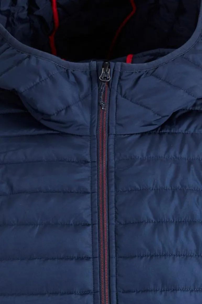 Jack & Jones Plus Size tussenjas blauw effen rits normale fit