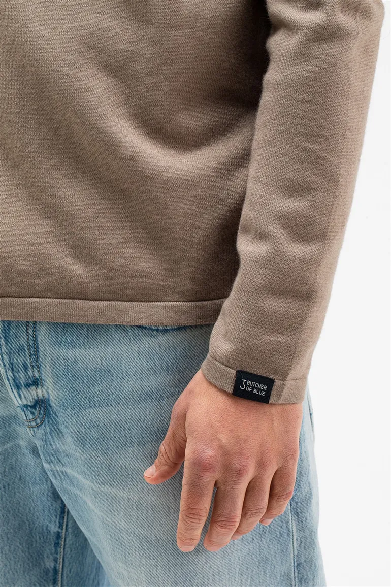 Butcher of Blue polo lange mouw beige
