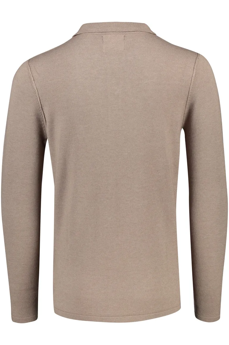 Butcher of Blue polo lange mouw beige