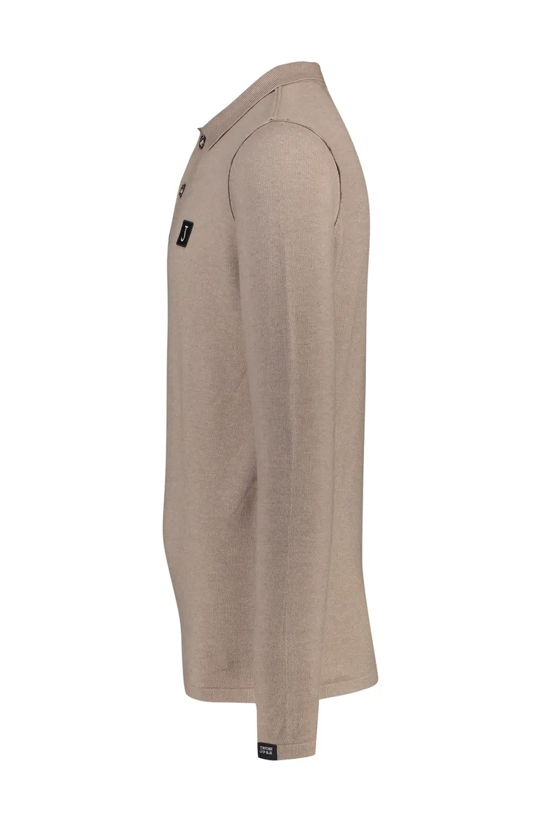 Butcher of Blue polo lange mouw beige