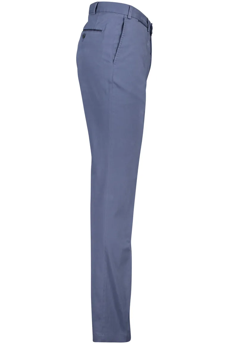 Hiltl katoenen broek Peaker blauw uni katoen
