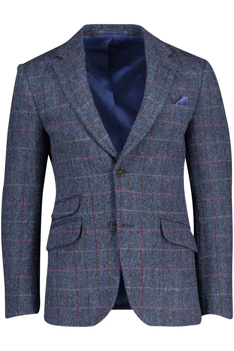 Wellington of Bilmore colbert blauw met ruit