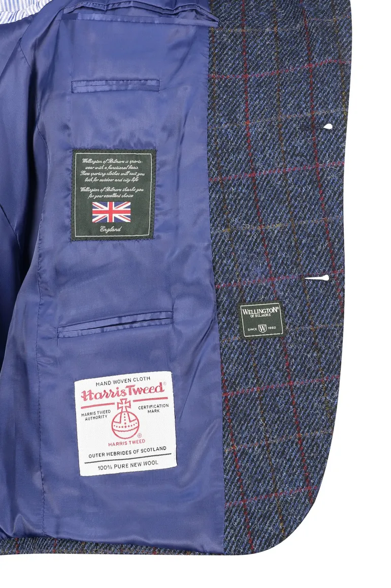 Wellington of Bilmore colbert blauw met ruit