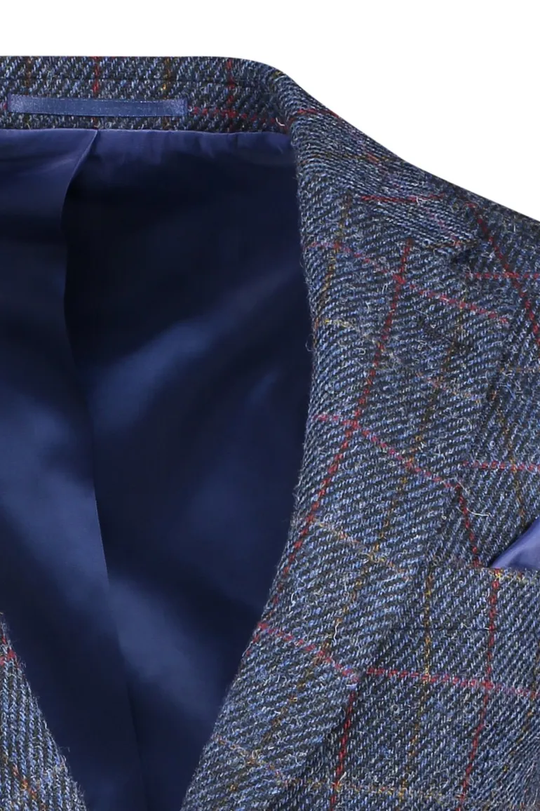 Wellington of Bilmore colbert blauw met ruit