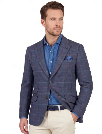 Wellington of Bilmore Wellington of Bilmore colbert blauw met ruit