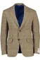 Wellington of Bilmore colbert beige geruit wol slim fit