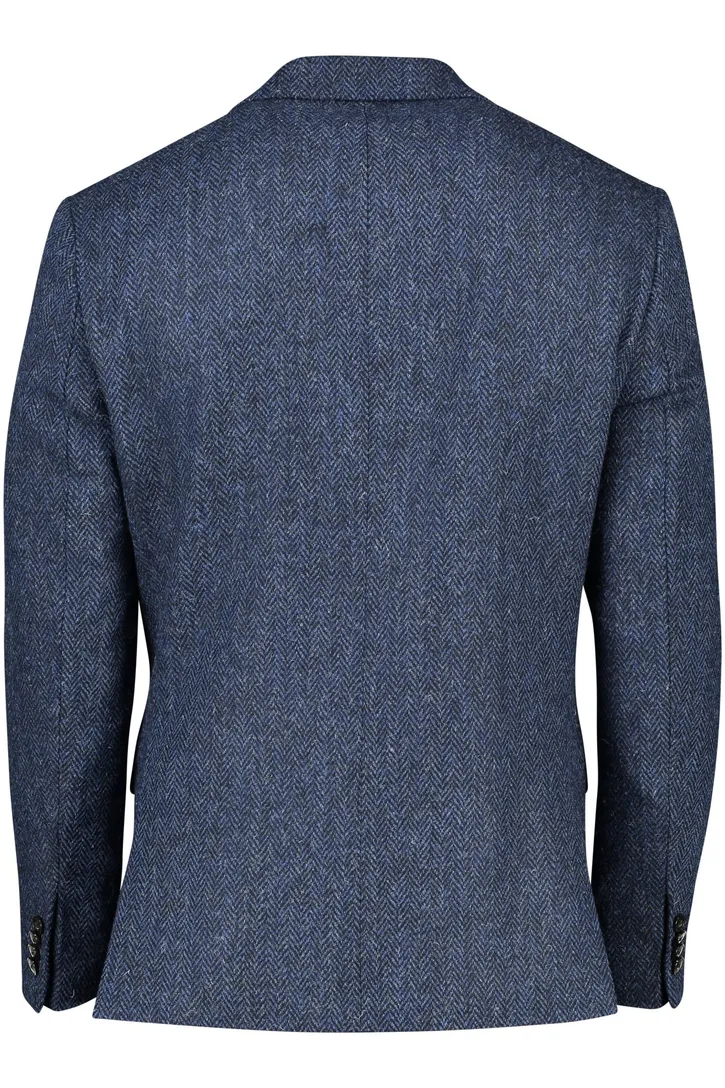 Wellington of Bilmore colbert wol normale fit donkerblauw gemêleerde