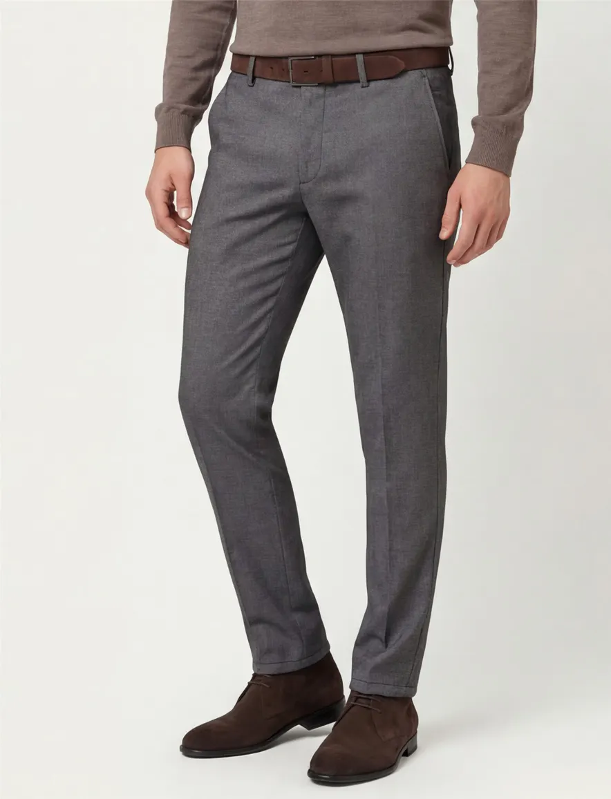 katoenen broek Eurex grijs geruit katoen Eurex