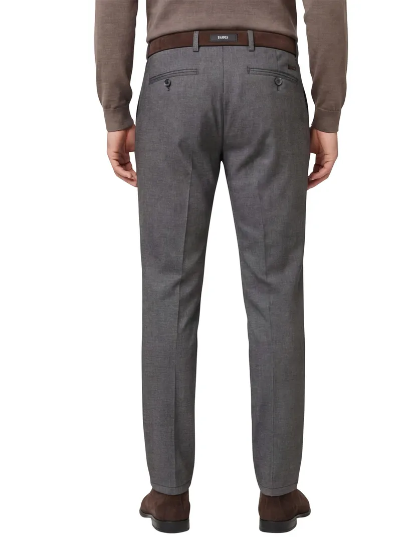 Eurex katoenen broek grijs geruit katoen Eurex
