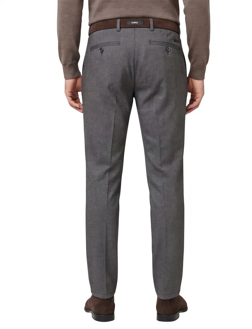 katoenen broek Eurex grijs geruit katoen Eurex