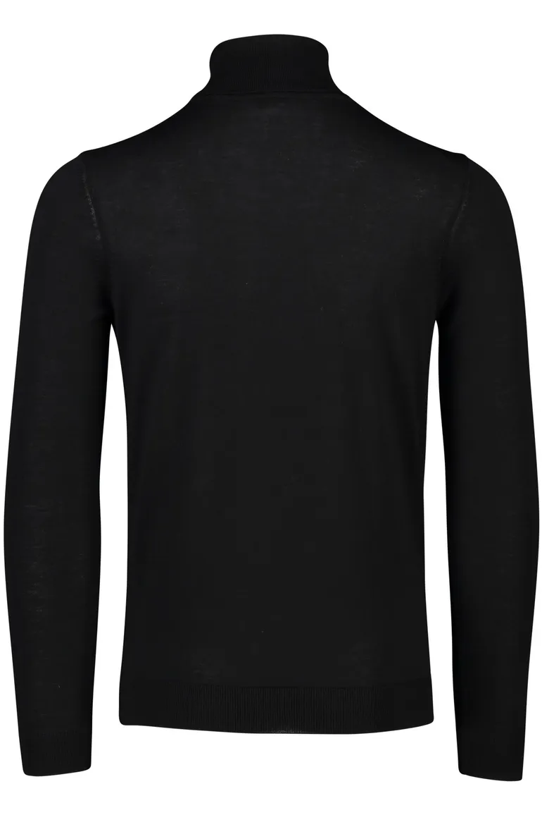 Hugo Boss coltrui zwart effen merinowol Musso-P