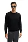 Hugo Boss trui ronde hals zwart effen wol