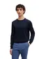 trui Hugo Boss donkerblauw effen merinowol ronde hals