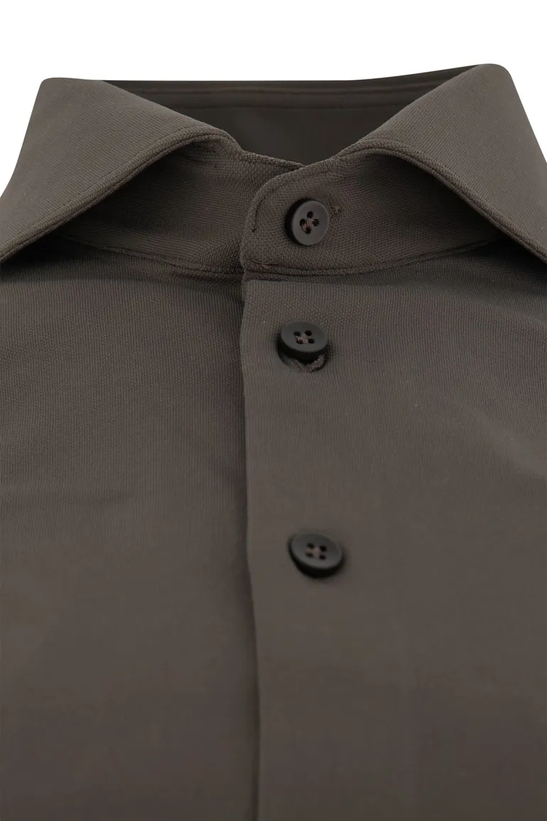 John Miller business overhemd John Miller Slim Fit slim fit groen effen
