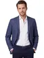 blauw gemêleerd wol slim fit Dressler colbert