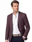 Dressler colbert aubergine gemêleerd wol slim fit