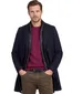 Portofino winterjas donkerblauw normale fit wol effen rits + knoop