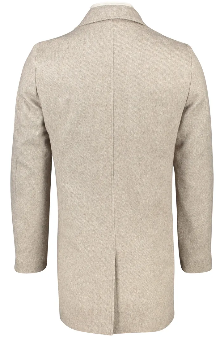 Portofino winterjas beige normale fit effen rits + knoop