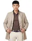 Portofino winterjas beige normale fit effen rits + knoop