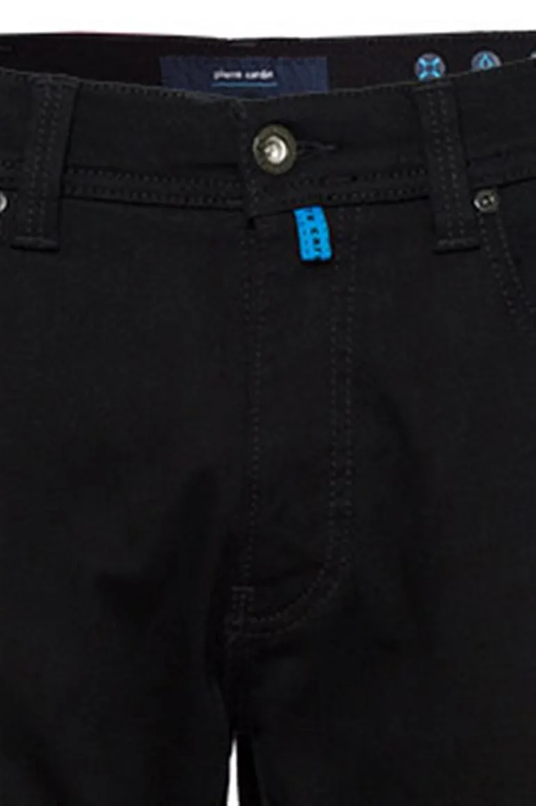 jeans Pierre Cardin zwart effen katoen Lyon Tapered