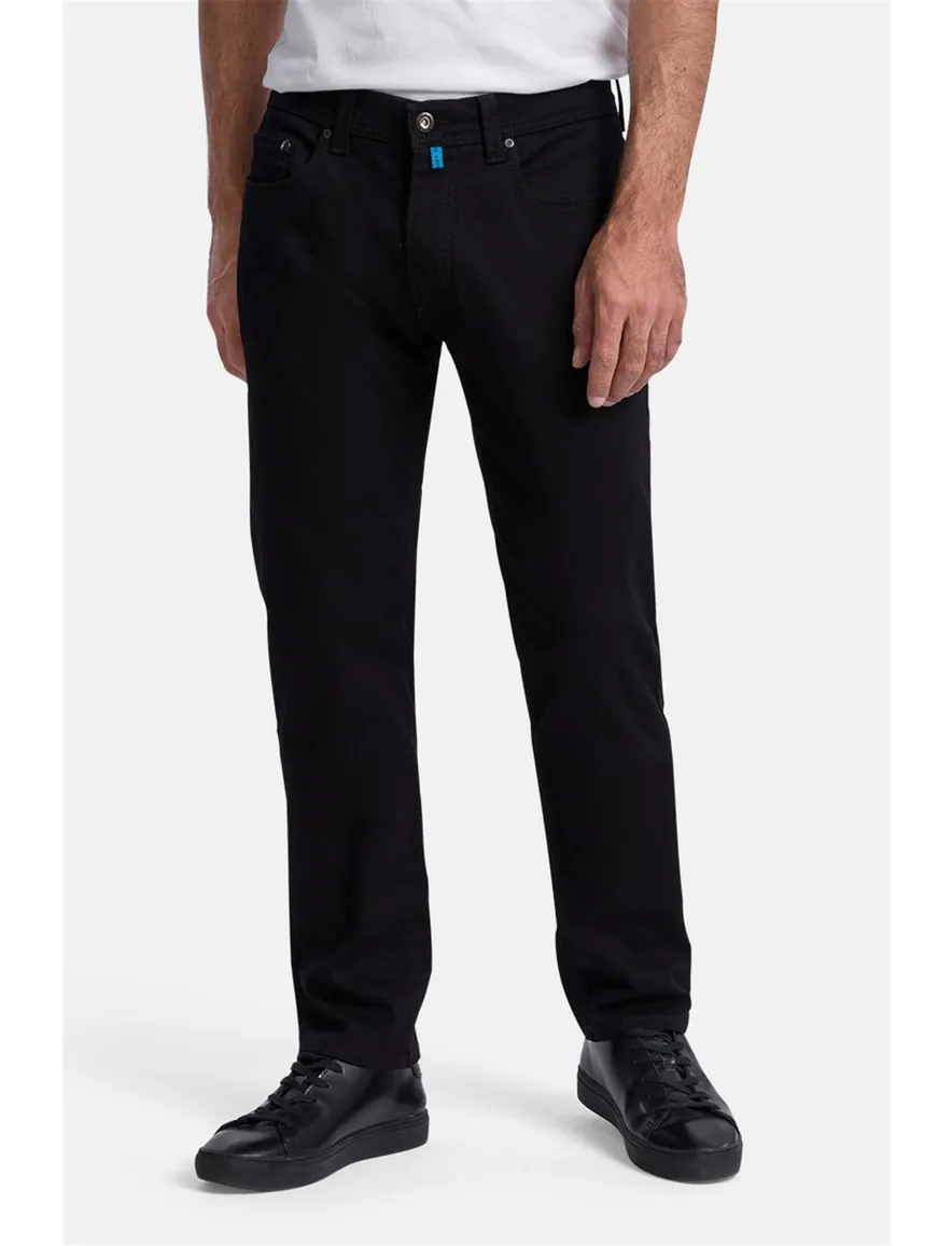 Pierre Cardin Lyon Tapered fit 5-pocket zwart