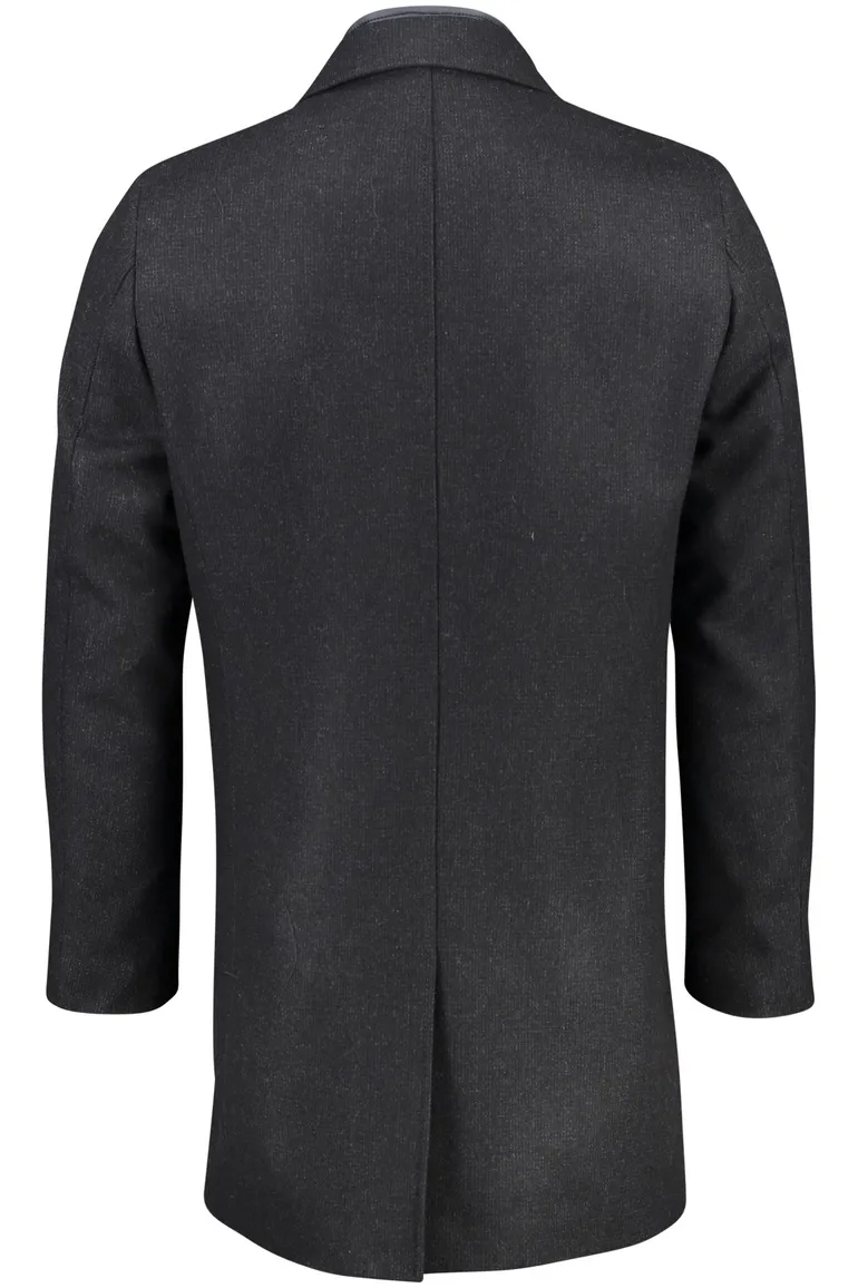 Portofino winterjas grijs uni normale fit halflang