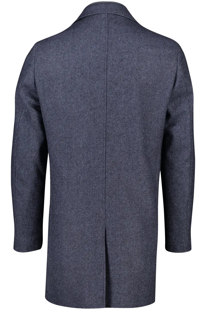 Portofino tussenjas donkerblauw normale fit effen rits + knoop