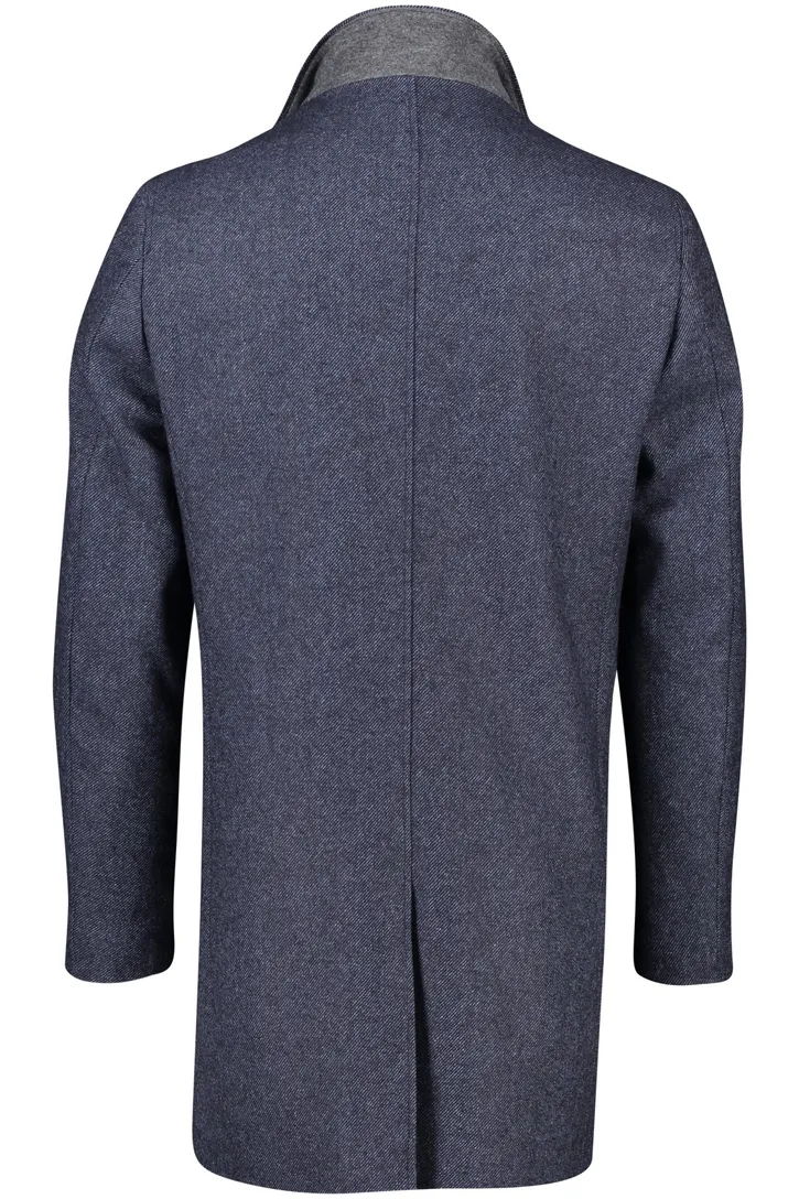 Portofino tussenjas donkerblauw normale fit effen rits + knoop