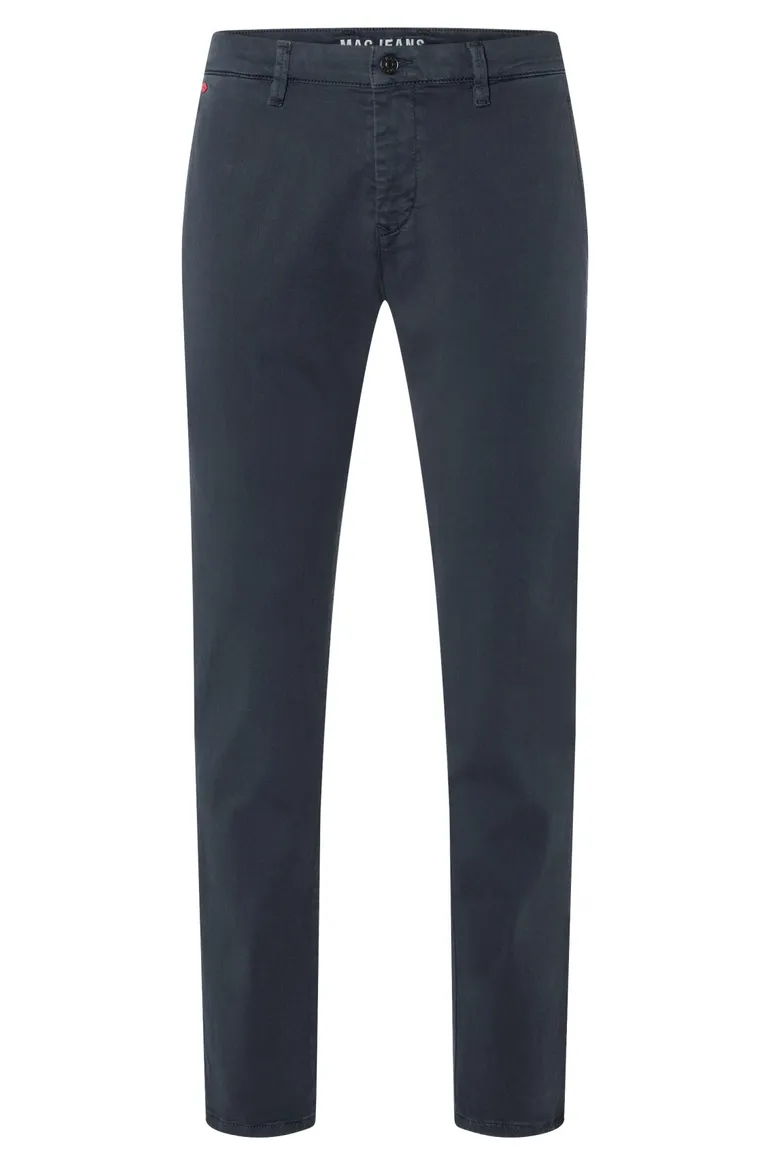 katoenen broek Mac blauw effen katoen