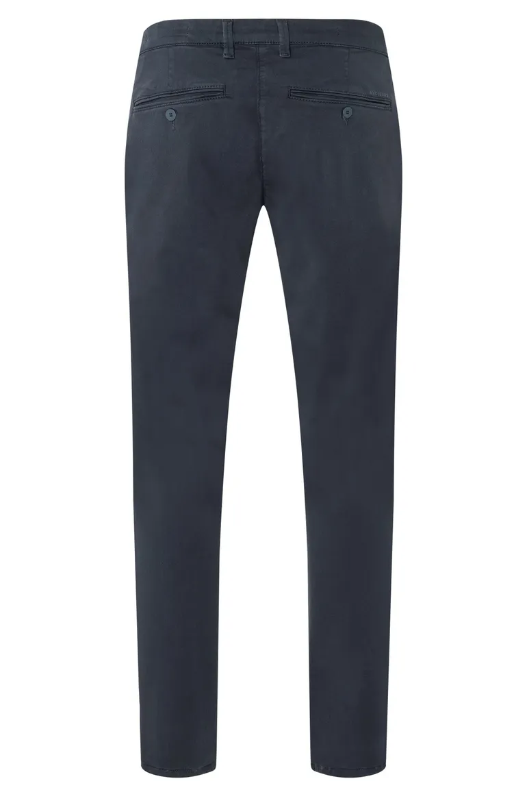 katoenen broek Mac blauw effen katoen
