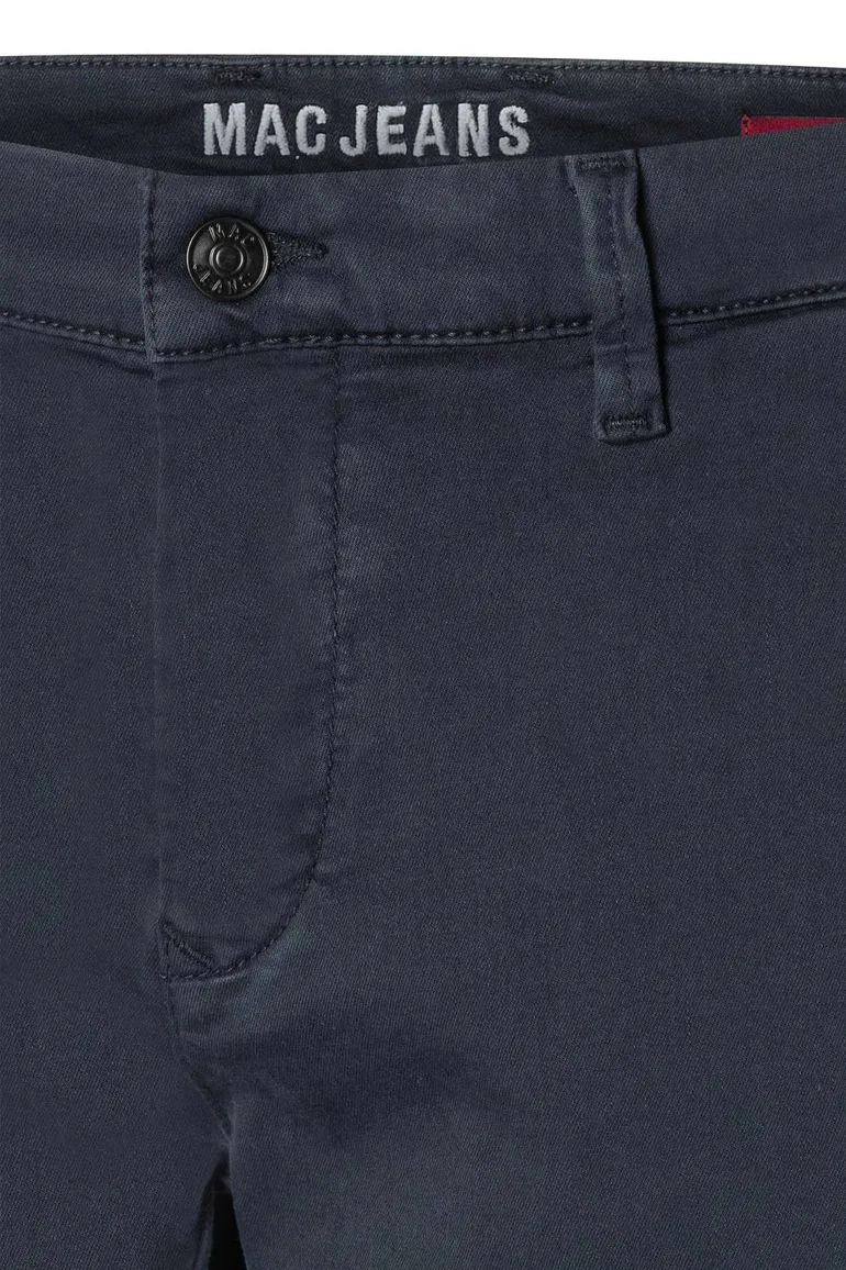 katoenen broek Mac blauw effen katoen