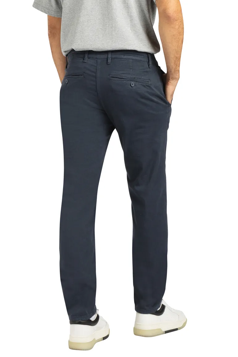 katoenen broek Mac blauw effen katoen