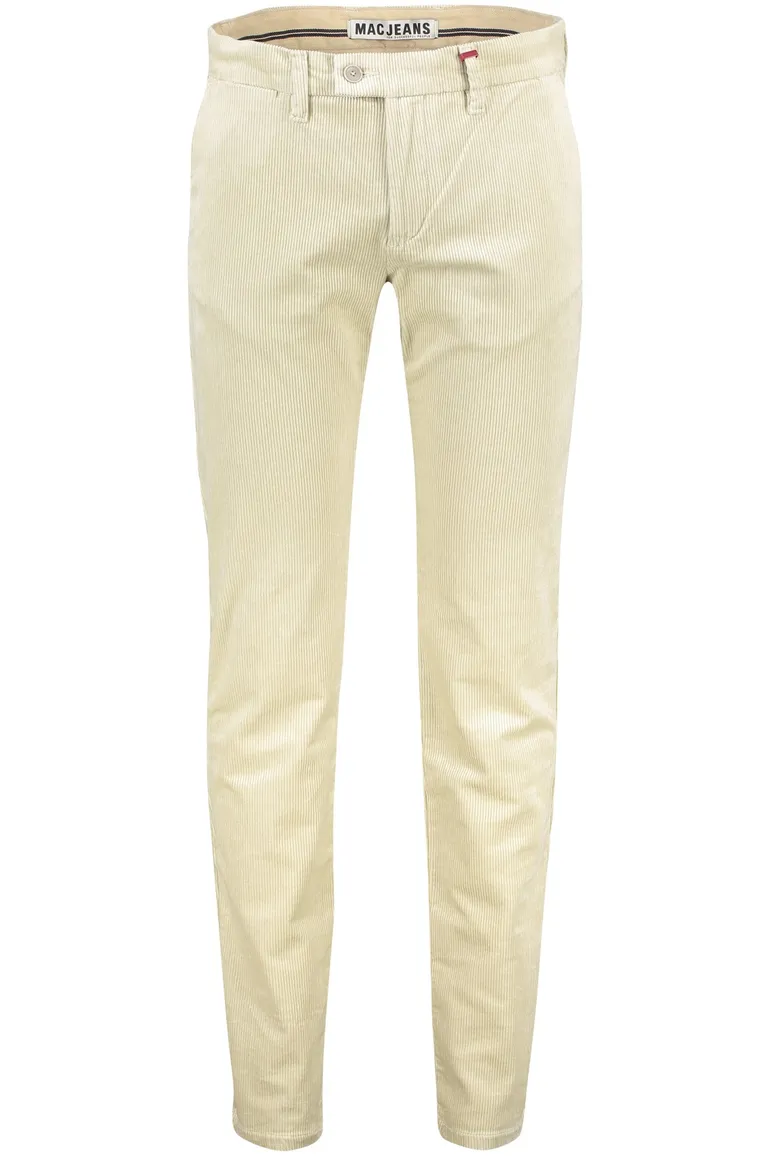 katoenen broek Mac beige Lennox effen katoen