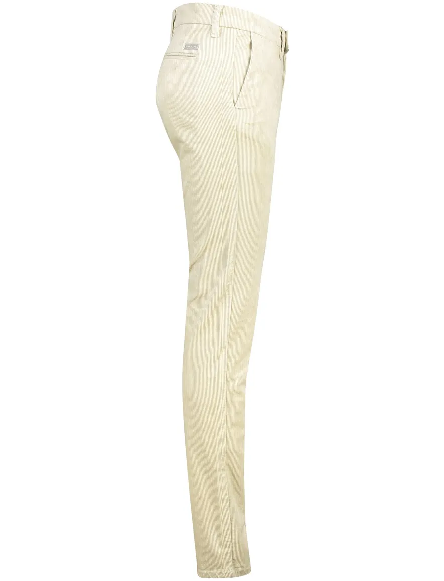Mac katoenen broek Lennox beige effen katoen