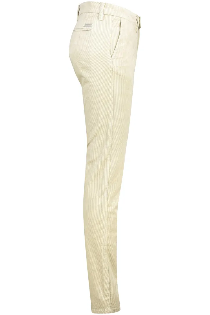 Mac Lennox katoenen broek beige effen katoen
