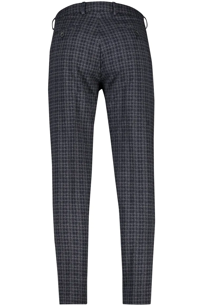 Vanguard katoenen broek grijs geruit chino