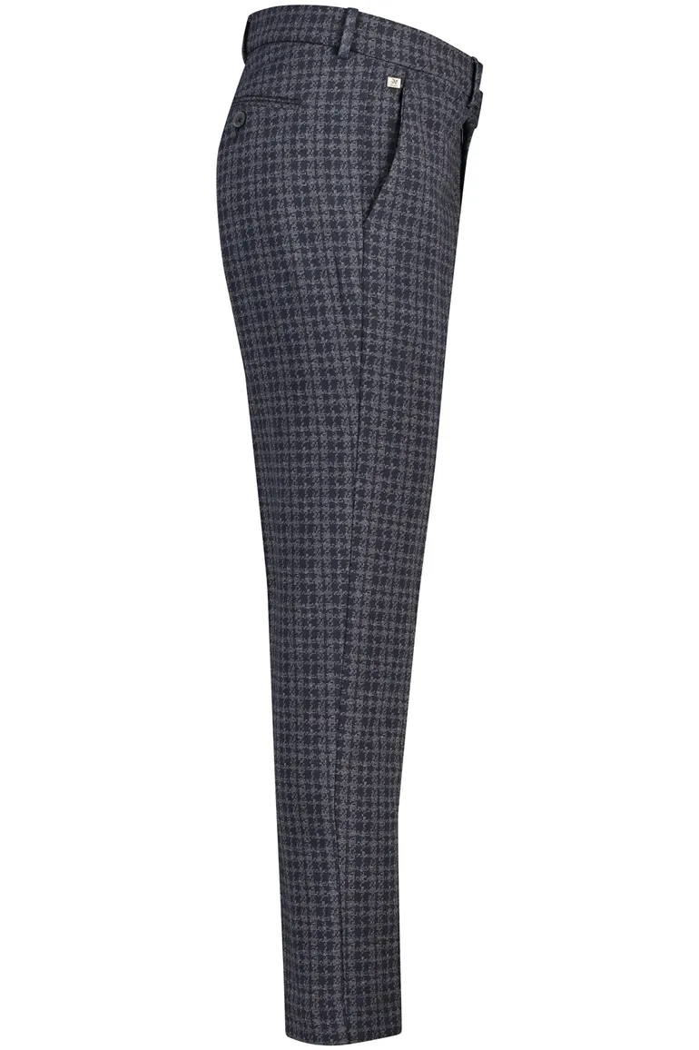 Vanguard katoenen broek grijs geruit chino