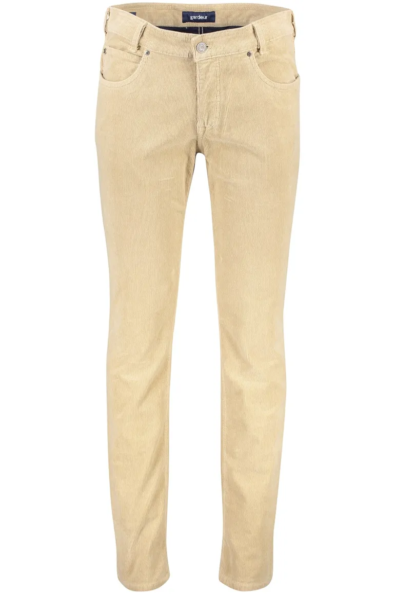 Gardeur jeans beige effen corduroy