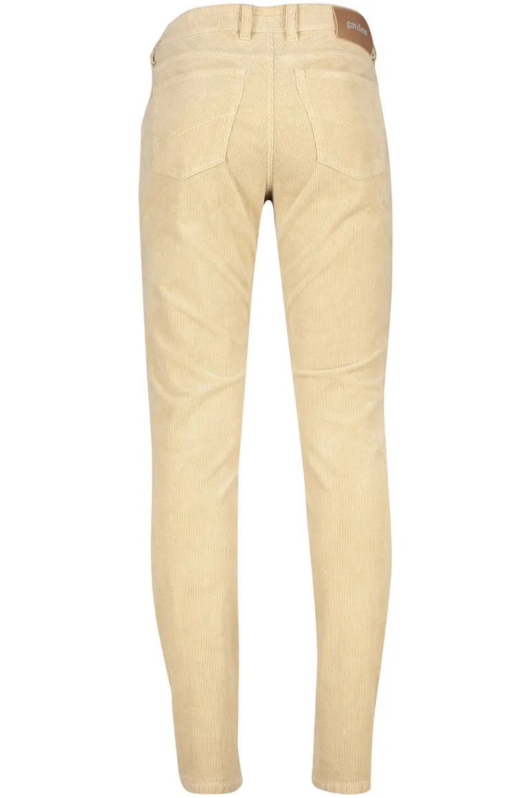 Gardeur jeans beige effen corduroy