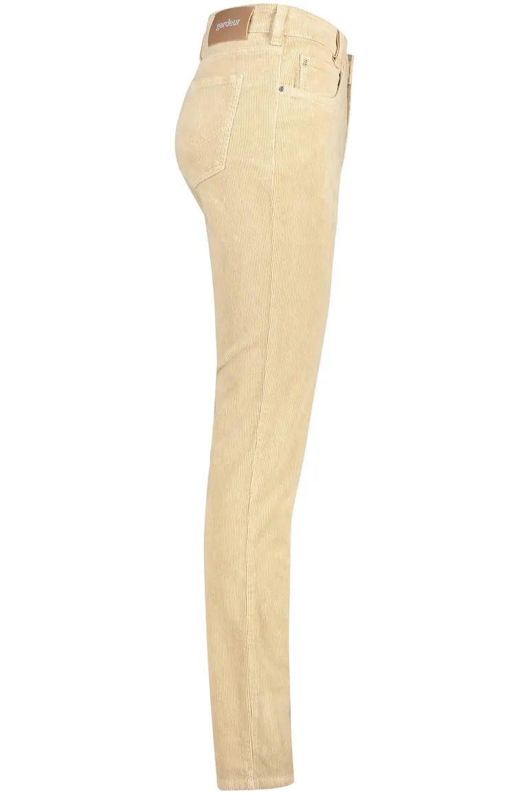 Gardeur jeans beige effen corduroy