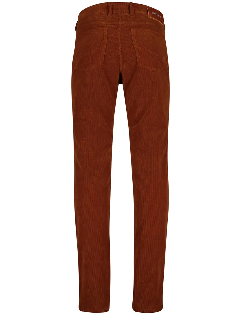 Gardeur jeans bruin effen katoen denim