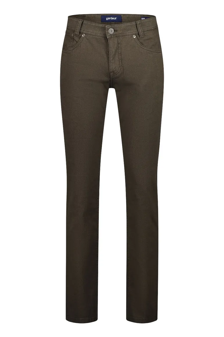 jeans Gardeur bruin effen katoen Sandro