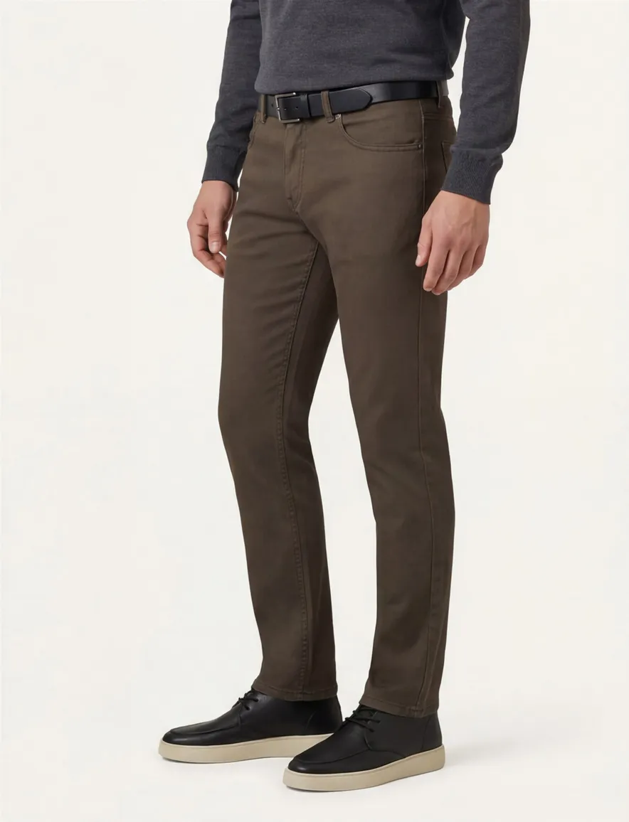 jeans Gardeur bruin effen katoen Sandro