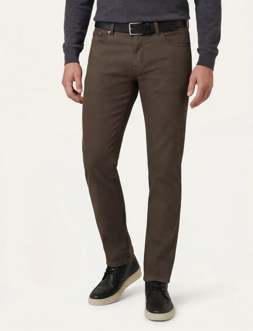 jeans Gardeur bruin effen katoen Sandro