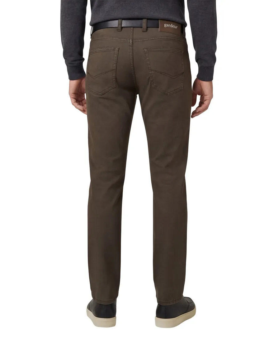Gardeur jeans bruin katoen-stretch Sandro
