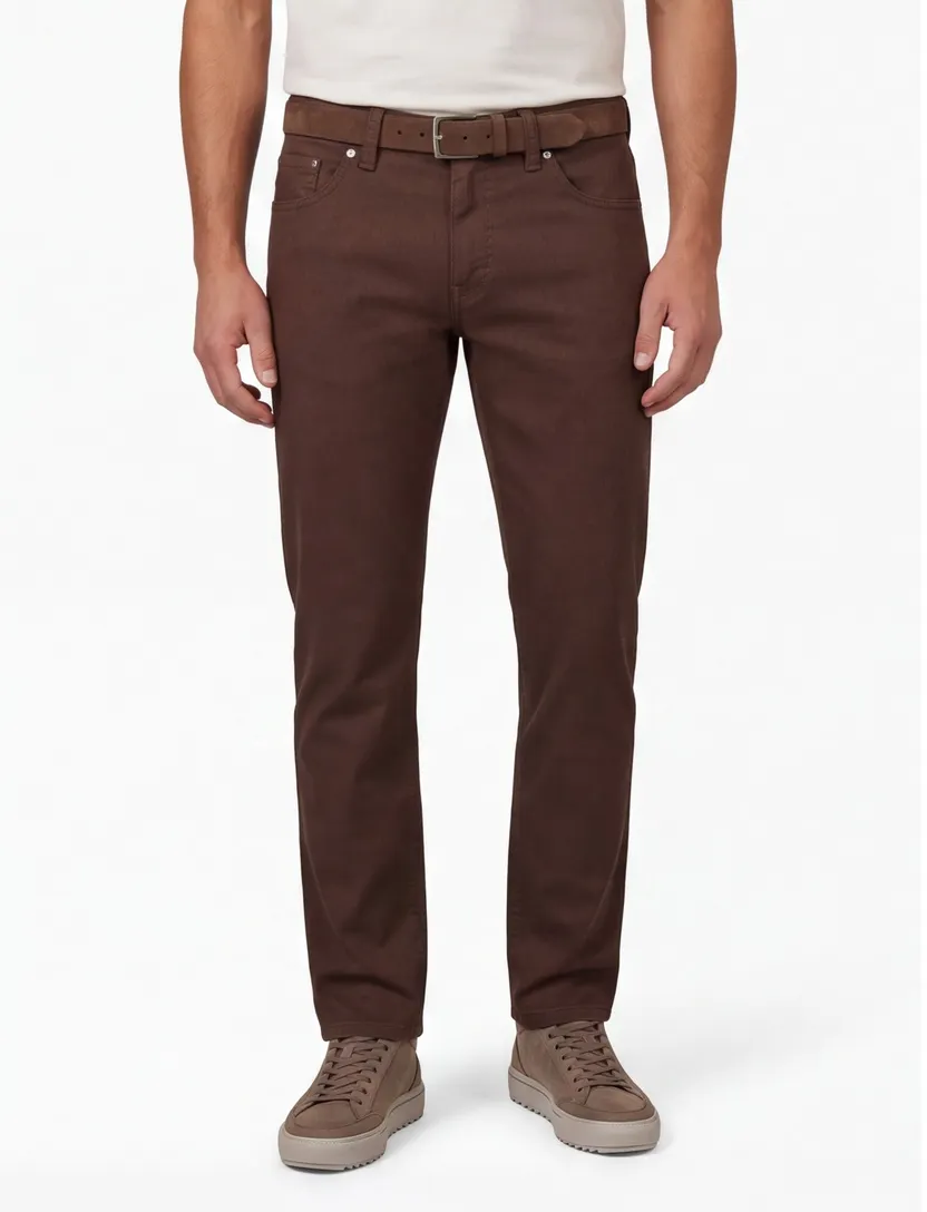 Gardeur jeans bruin effen katoen Sandro