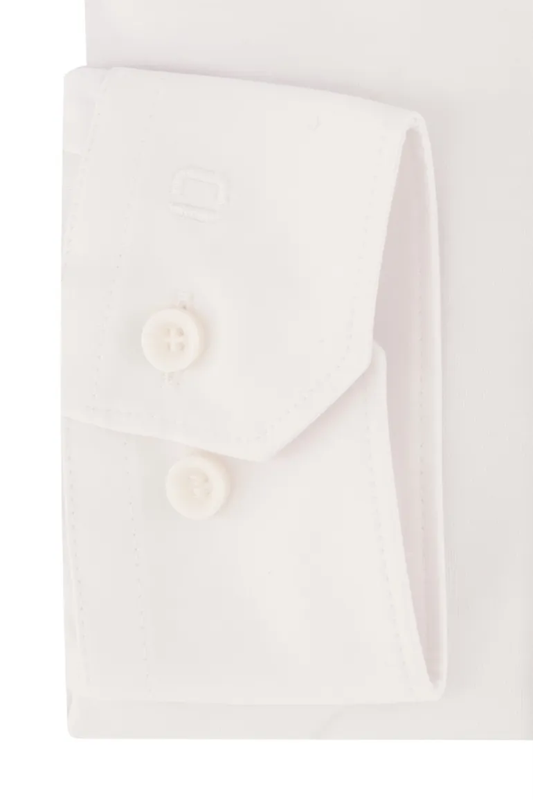 Olymp business overhemd super slim fit wit effen katoen
